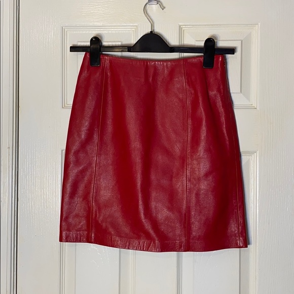 Alfani Dresses & Skirts - Alfani Sexy Red Leather Mini-Skirt Size 6 or 6P